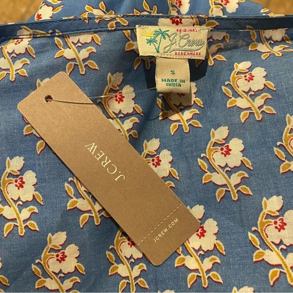 NWT~J. CREW Women V-Neck Cover-Up Dress in Classic Print Tie Waist Dress-Small - Picture 9 of 9